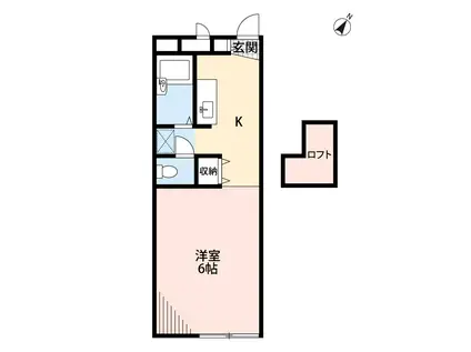 西岡崎駅前アール(1K/2階)の間取り写真