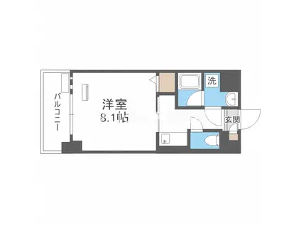 エグゼ大阪ドームII(1K/4階)の間取り写真