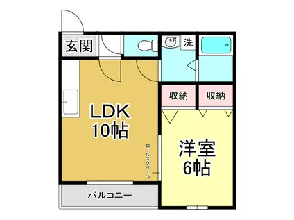 ピュアフラット12(1LDK/1階)の間取り写真