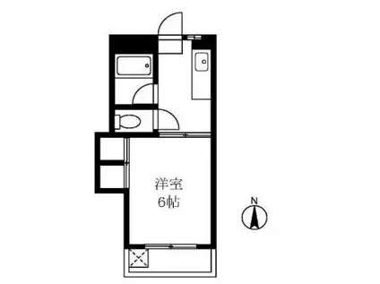 小野寺コーポ(1K/2階)の間取り写真