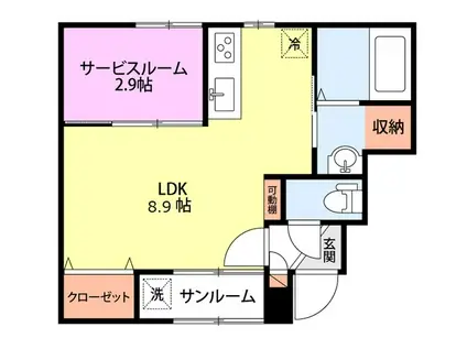 スモーレIIIA(1LDK/1階)の間取り写真