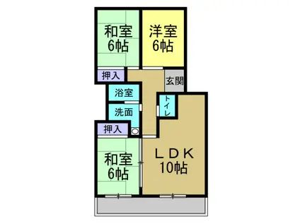 大豊ヒルズ(3LDK/3階)の間取り写真