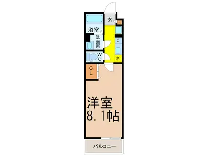 リブリ・ノースマウンティン(1K/3階)の間取り写真