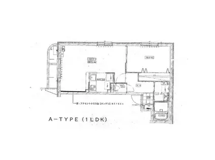 フラットサイド平岸(1LDK/1階)の間取り写真