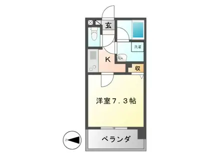 エコロジー栄レジデンス(1K/8階)の間取り写真