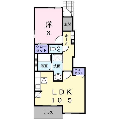 グレイスコート(1LDK/1階)の間取り写真