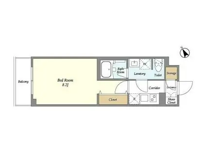 ESTRUTH MAGOME(1K/1階)の間取り写真