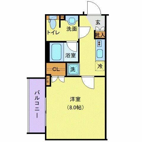 アンベリール中野鷺宮(1K/2階)の間取り写真