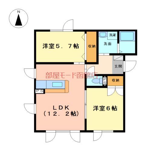 ABISTA(2LDK/2階)の間取り写真