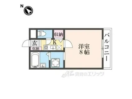 マイトレーヤ・ハイツ(1K/5階)の間取り写真