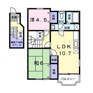 ミクハウス(2LDK/2階)の間取り写真