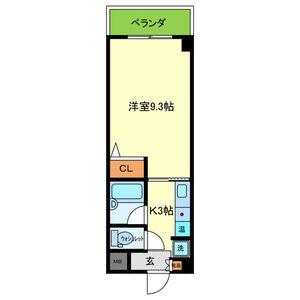 ギャレ グラン(1K/1階)の間取り写真