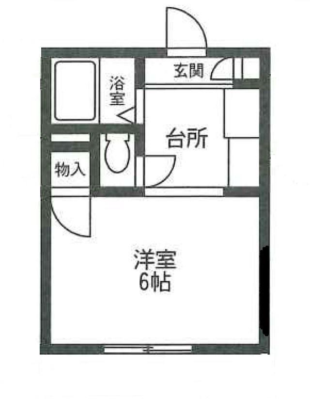 メゾンニューワカシオ(ワンルーム/1階)の間取り写真