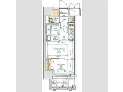 MAXIV大須観音(1DK/4階)の間取り写真