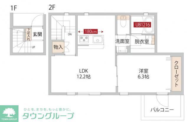 アーク南経堂(1LDK/2階)の間取り写真
