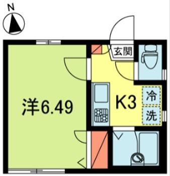 わいえむハイツ(1K/1階)の間取り写真