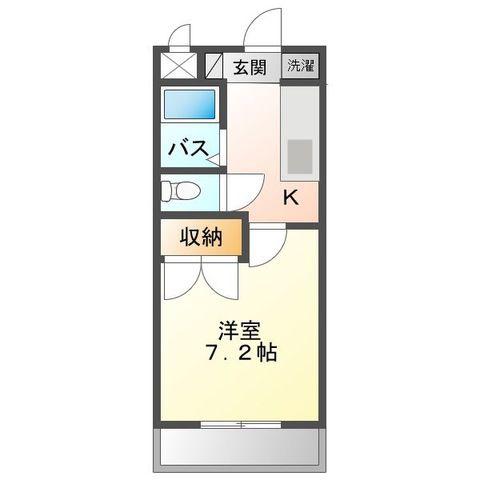 プロニティR&S(1K/2階)の間取り写真