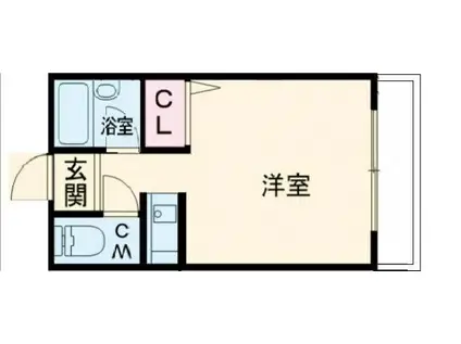 ラポール37(1K/6階)の間取り写真