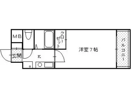 アイビル(1K/3階)の間取り写真