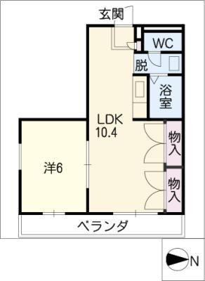 ロイヤルレジデンス(1LDK/1階)の間取り写真