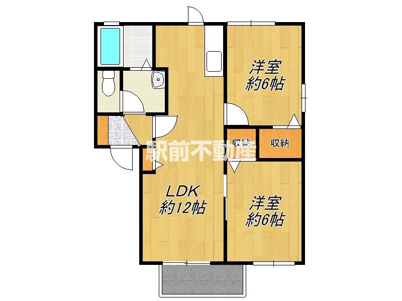 ルミエール(2LDK/2階)の間取り写真