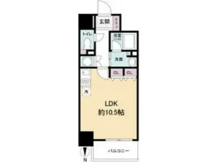 アプリーレ堺筋本町(ワンルーム/13階)の間取り写真