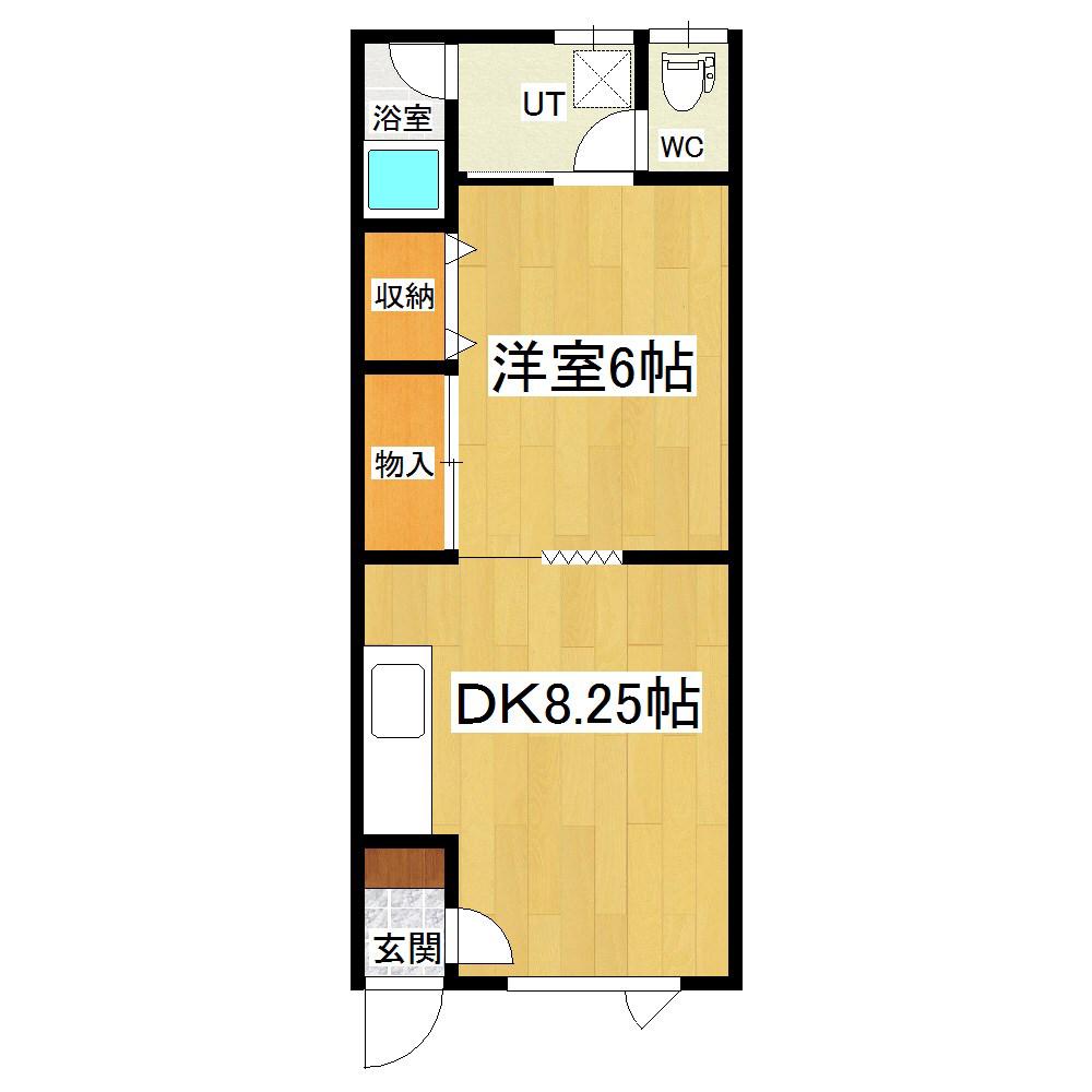 メゾン・ドゥ・クマザキI(1LDK/1階)の間取り写真