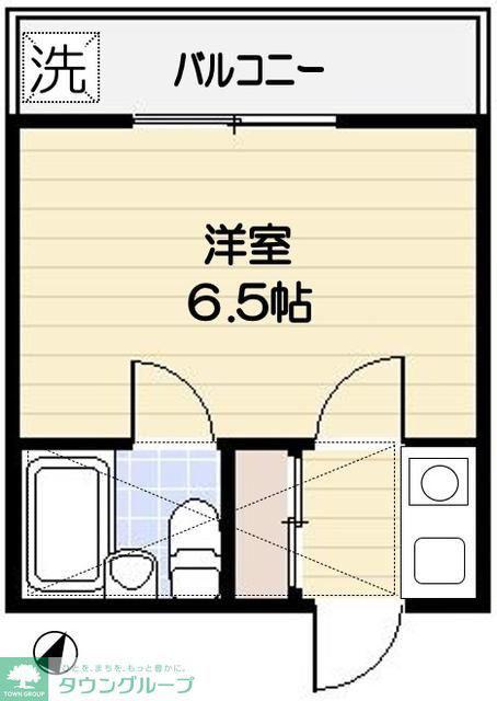 ハイツフローレス(1K/2階)の間取り写真