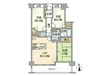 レクセルマンション小平ウエスト(3LDK/3階)の間取り写真
