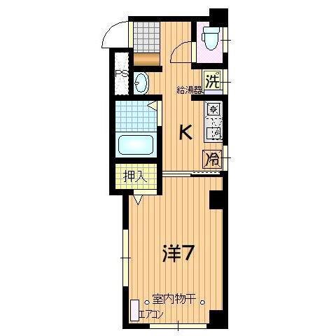 プリモ21(1K/3階)の間取り写真
