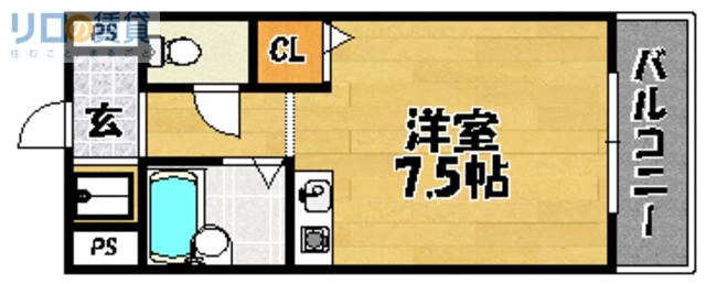 ART21(ワンルーム/3階)の間取り写真