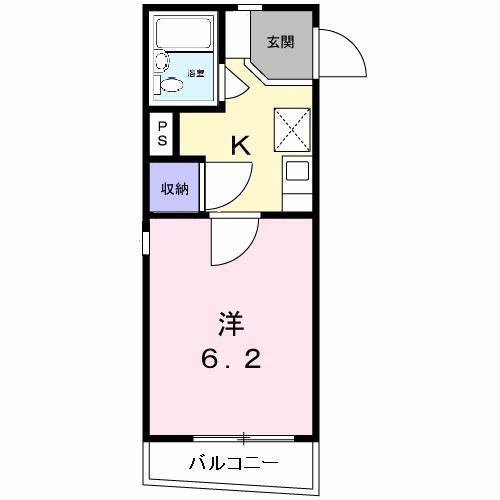 リバティハウス(1K/3階)の間取り写真