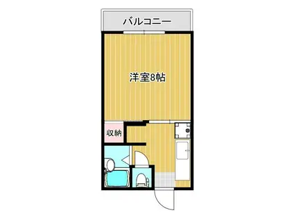 三宝ハイツ(1K/1階)の間取り写真