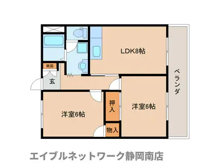 エンジェルパレス(2LDK/2階)の間取り写真