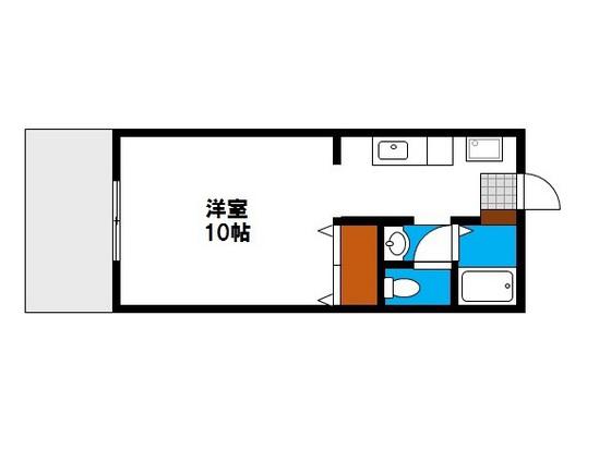 レジデンス西崎 B(1K/1階)の間取り写真