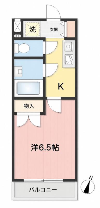 リフォックスハイム館町(1K/2階)の間取り写真