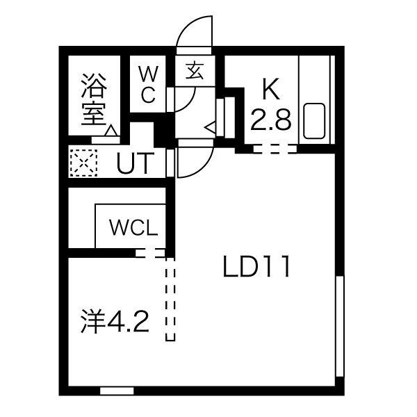 EFFORT N11 エフォート(1LDK/4階)の間取り写真