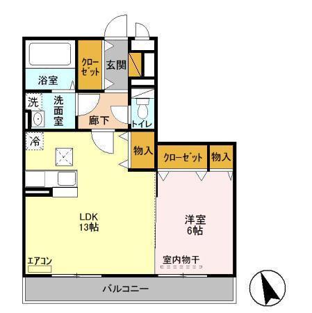 スマイル サンライズA・K A(1LDK/1階)の間取り写真