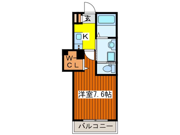 ゆめの樹四番館(1K/2階)の間取り写真
