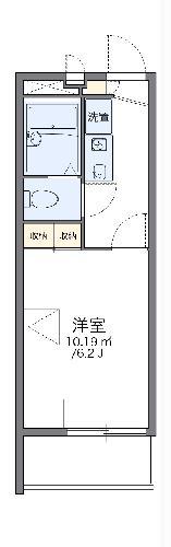 レオパレスアルバI(1K/2階)の間取り写真