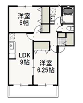 クリスタルパレス(2LDK/1階)の間取り写真