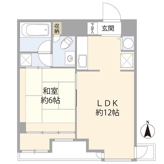 セントラル東銀座(1LDK/12階)の間取り写真