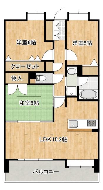 アプローズ佐世保駅前弐番館(2SLDK/15階)の間取り写真
