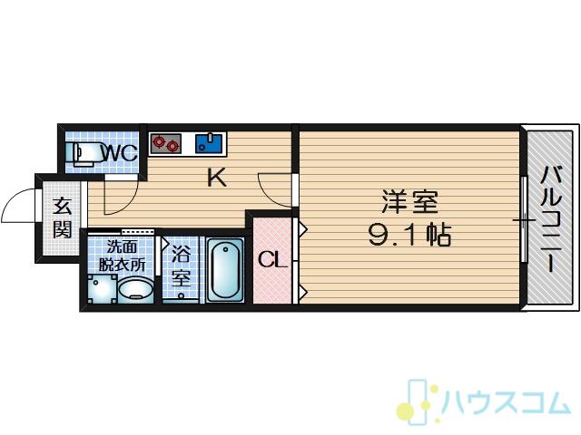 スタイリッシュレジデンス(1K/2階)の間取り写真