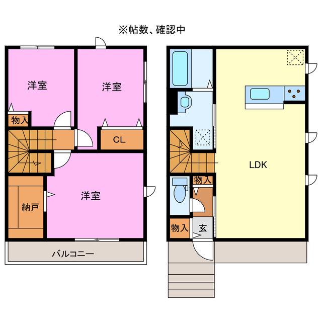 ポラリス(3LDK/1階)の間取り写真