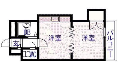 エンドレス519(1DK/8階)の間取り写真
