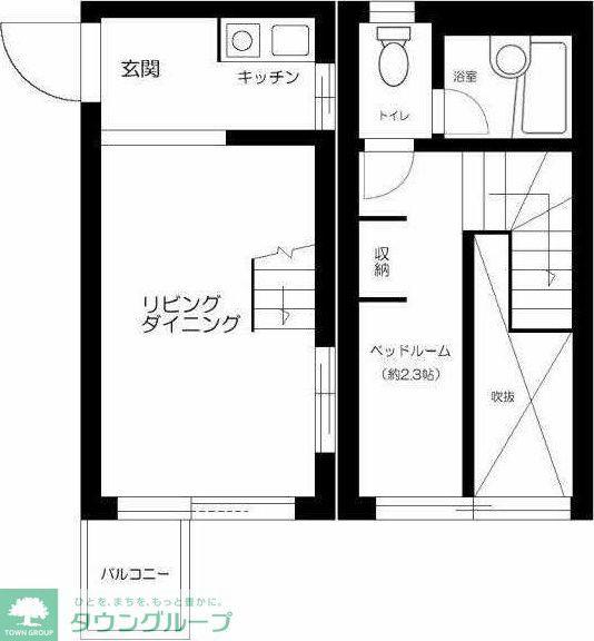 サンクレール(1LDK/3階)の間取り写真