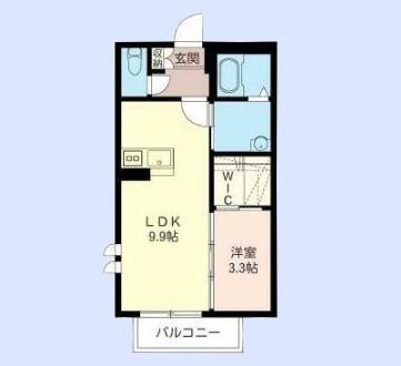 レユシールB(1LDK/2階)の間取り写真