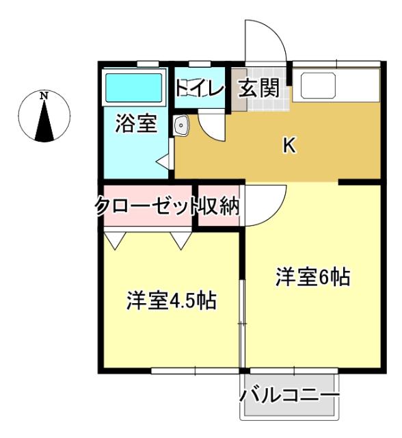 イステイト土岐(1LDK/1階)の間取り写真