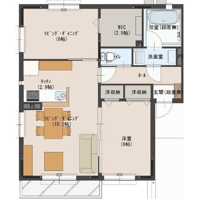アルバート A(2LDK/2階)の間取り写真